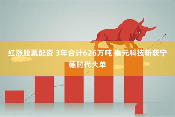 红涨股票配资 3年合计626万吨 嘉元科技斩获宁德时代大单